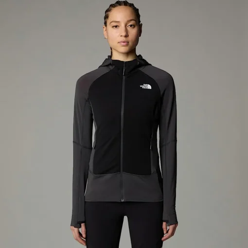 Discount The North Face Veste à Capuche Bolt Polartec® Power Grid™ Pour Femme Asphalt Grey-TNF Black-NPF