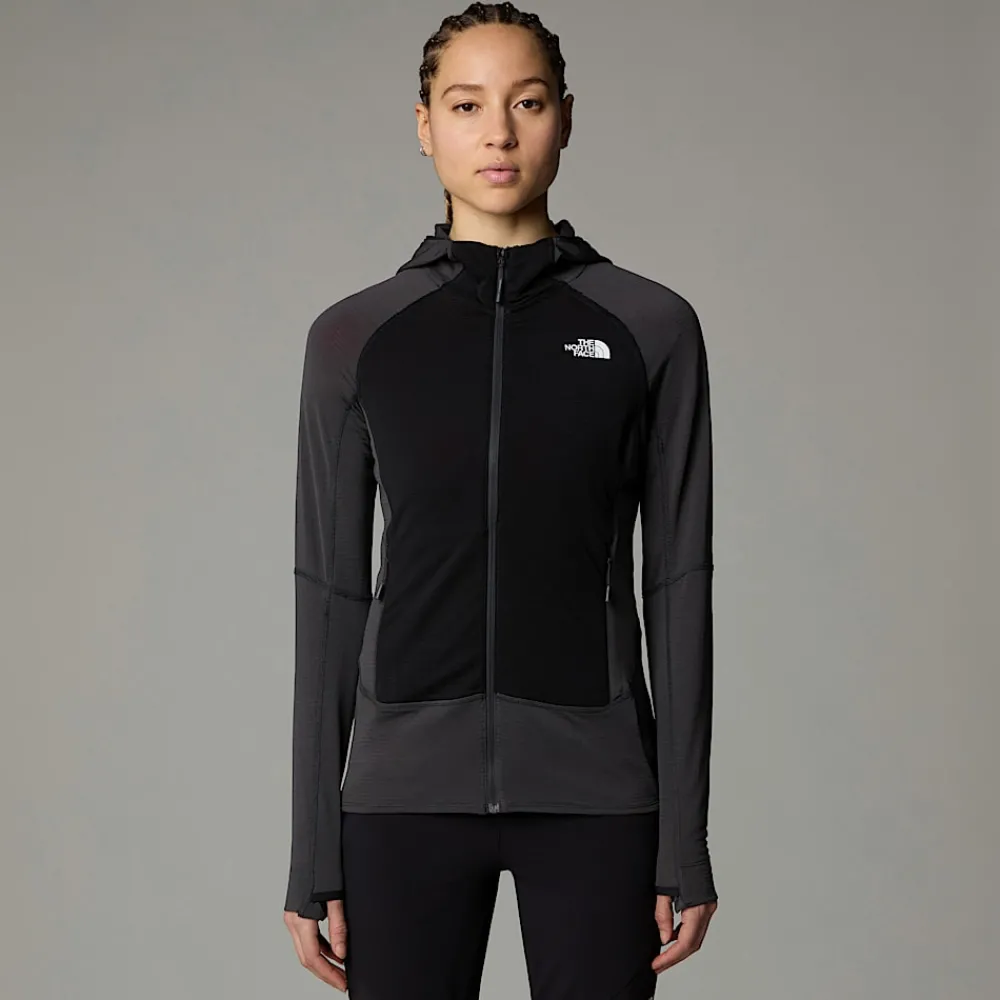Discount The North Face Veste à Capuche Bolt Polartec® Power Grid™ Pour Femme Asphalt Grey-TNF Black-NPF