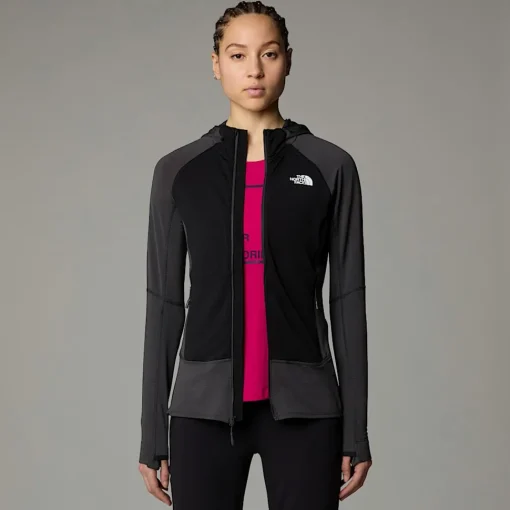Discount The North Face Veste à Capuche Bolt Polartec® Power Grid™ Pour Femme Asphalt Grey-TNF Black-NPF