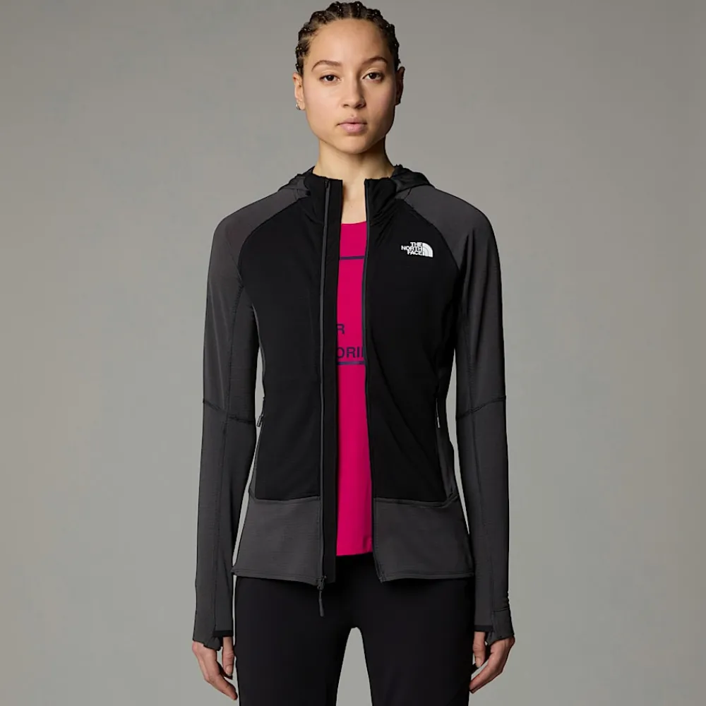 Discount The North Face Veste à Capuche Bolt Polartec® Power Grid™ Pour Femme Asphalt Grey-TNF Black-NPF