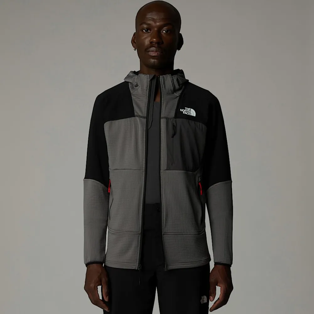 Discount The North Face Veste à Capuche Stormgap Power Grid™ Pour Homme Smoked Pearl-TNF Black