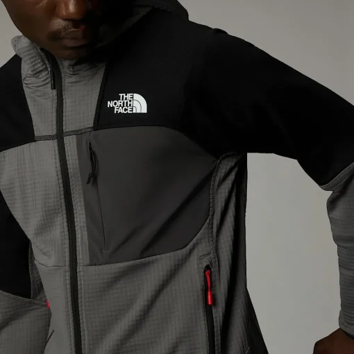 Discount The North Face Veste à Capuche Stormgap Power Grid™ Pour Homme Smoked Pearl-TNF Black