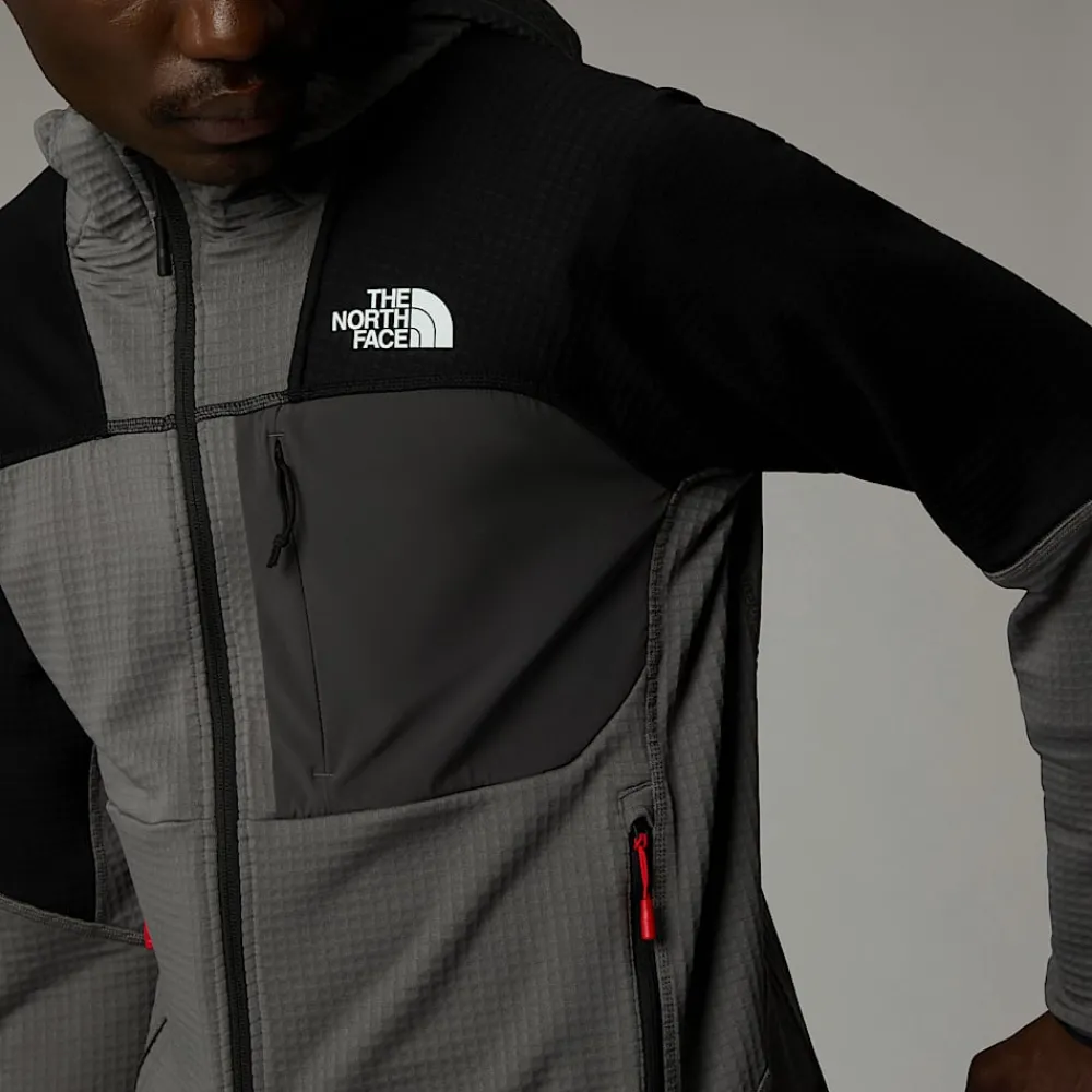 Discount The North Face Veste à Capuche Stormgap Power Grid™ Pour Homme Smoked Pearl-TNF Black