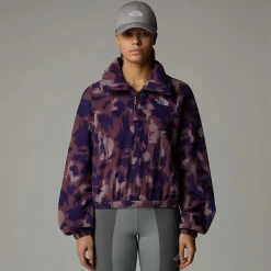 Cheap The North Face Veste à Col Zippé Imprimée Mountain Athletics Pour Femme Midnight Mauve Painted Mountains Print