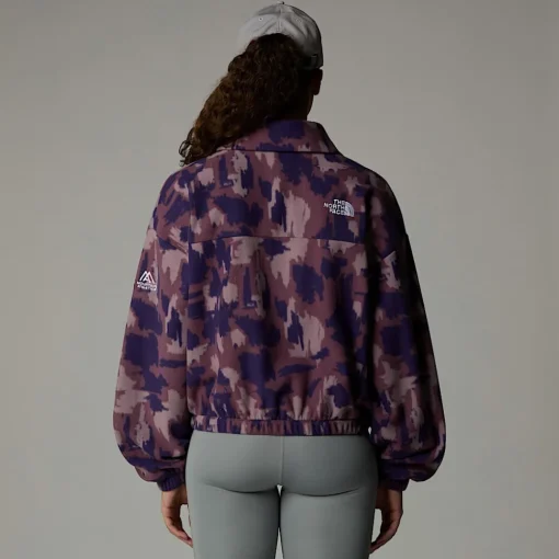 Cheap The North Face Veste à Col Zippé Imprimée Mountain Athletics Pour Femme Midnight Mauve Painted Mountains Print