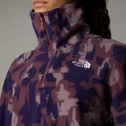 Cheap The North Face Veste à Col Zippé Imprimée Mountain Athletics Pour Femme Midnight Mauve Painted Mountains Print