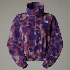 Cheap The North Face Veste à Col Zippé Imprimée Mountain Athletics Pour Femme Midnight Mauve Painted Mountains Print