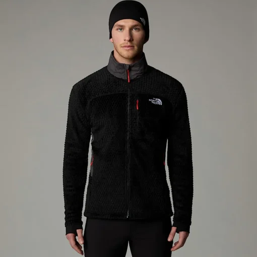 Shop The North Face Veste Alpedge Polartec® High Loft™ Pour Homme TNF Black-Anthracite Grey-High Risk Red