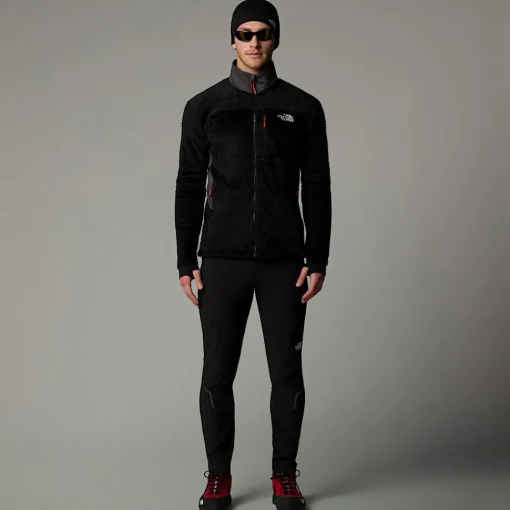 Shop The North Face Veste Alpedge Polartec® High Loft™ Pour Homme TNF Black-Anthracite Grey-High Risk Red