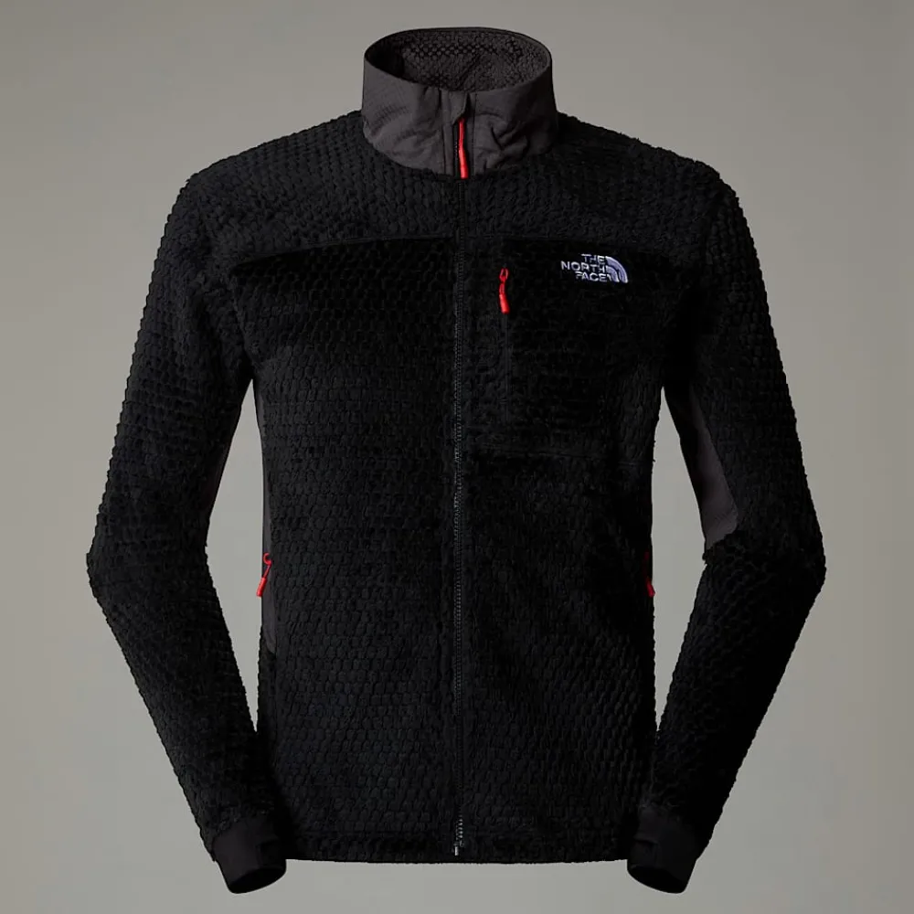 Shop The North Face Veste Alpedge Polartec® High Loft™ Pour Homme TNF Black-Anthracite Grey-High Risk Red