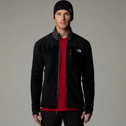 Shop The North Face Veste Alpedge Polartec® High Loft™ Pour Homme TNF Black-Anthracite Grey-High Risk Red