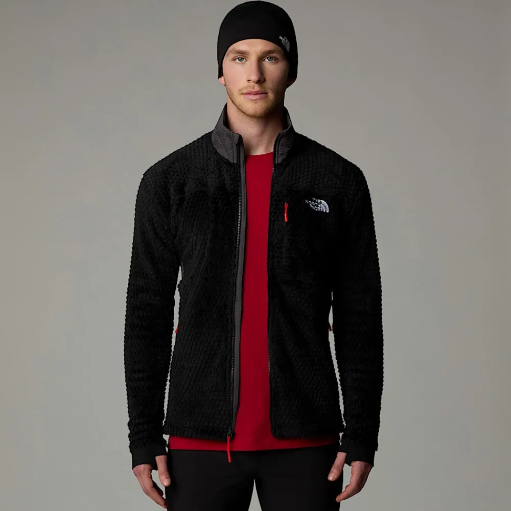 Shop The North Face Veste Alpedge Polartec® High Loft™ Pour Homme TNF Black-Anthracite Grey-High Risk Red