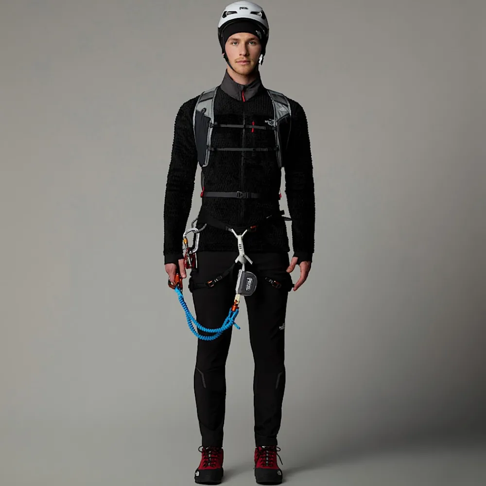 Shop The North Face Veste Alpedge Polartec® High Loft™ Pour Homme TNF Black-Anthracite Grey-High Risk Red