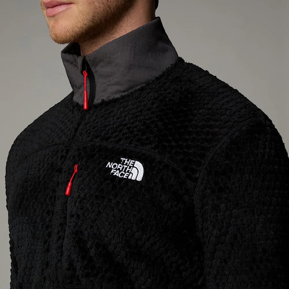 Shop The North Face Veste Alpedge Polartec® High Loft™ Pour Homme TNF Black-Anthracite Grey-High Risk Red