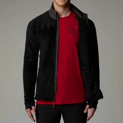 Shop The North Face Veste Alpedge Polartec® High Loft™ Pour Homme TNF Black-Anthracite Grey-High Risk Red