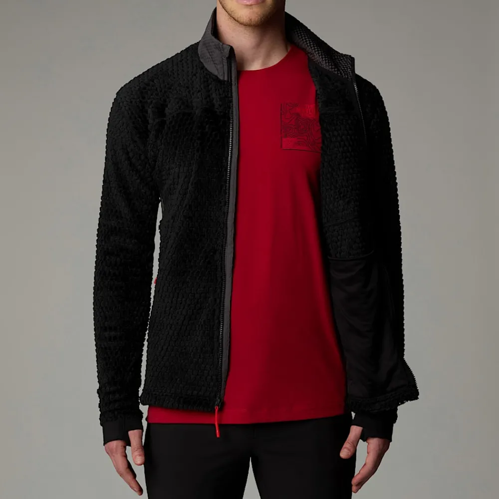 Shop The North Face Veste Alpedge Polartec® High Loft™ Pour Homme TNF Black-Anthracite Grey-High Risk Red