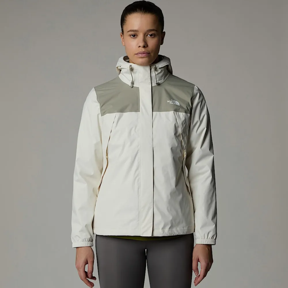 New The North Face Veste Antora Pour Femme White Dune-Clay Grey