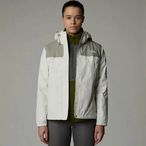 New The North Face Veste Antora Pour Femme White Dune-Clay Grey