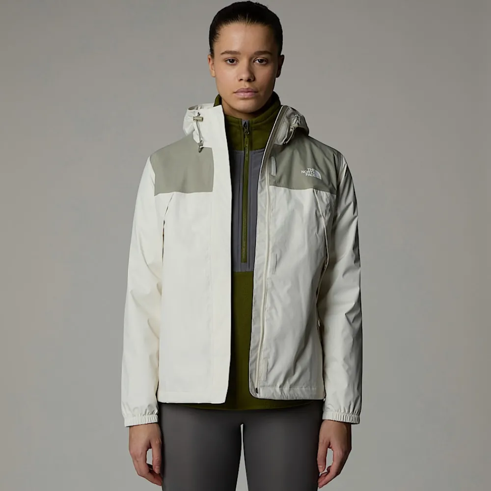 New The North Face Veste Antora Pour Femme White Dune-Clay Grey