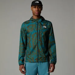 Best The North Face Veste Coupe-vent Higher Run Pour Homme Algae Blue Mountain Traverse Print