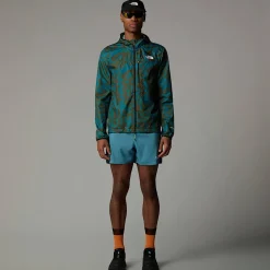 Best The North Face Veste Coupe-vent Higher Run Pour Homme Algae Blue Mountain Traverse Print
