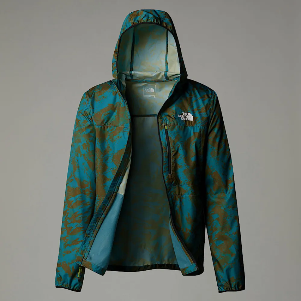 Best The North Face Veste Coupe-vent Higher Run Pour Homme Algae Blue Mountain Traverse Print