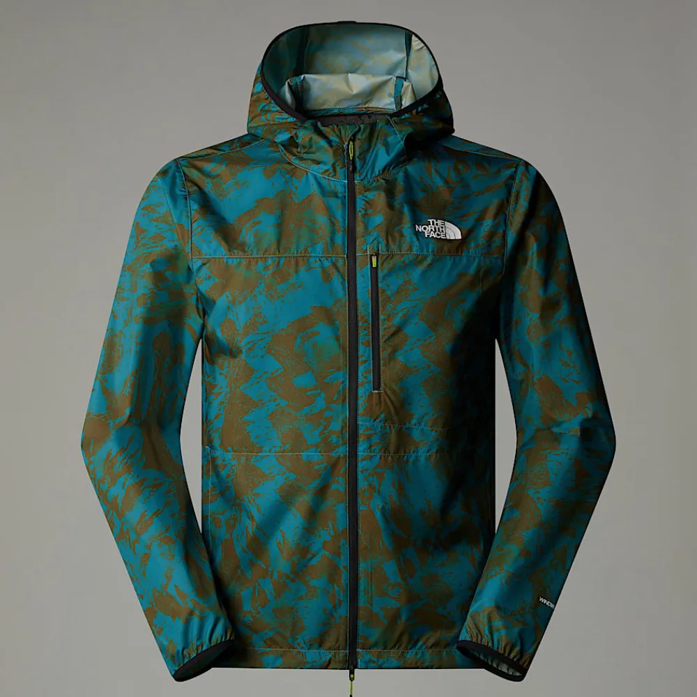 Best The North Face Veste Coupe-vent Higher Run Pour Homme Algae Blue Mountain Traverse Print