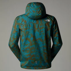Best The North Face Veste Coupe-vent Higher Run Pour Homme Algae Blue Mountain Traverse Print
