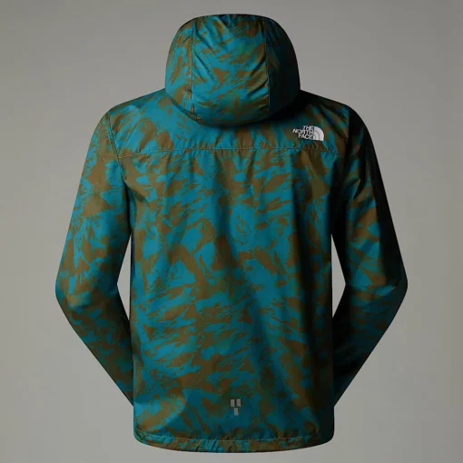 Best The North Face Veste Coupe-vent Higher Run Pour Homme Algae Blue Mountain Traverse Print