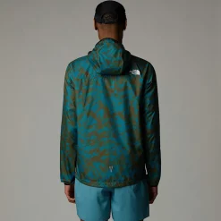 Best The North Face Veste Coupe-vent Higher Run Pour Homme Algae Blue Mountain Traverse Print