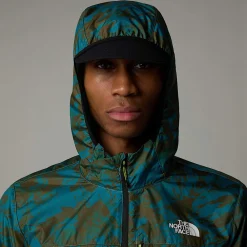 Best The North Face Veste Coupe-vent Higher Run Pour Homme Algae Blue Mountain Traverse Print