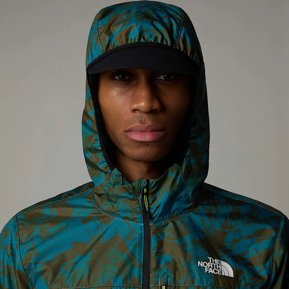 Best The North Face Veste Coupe-vent Higher Run Pour Homme Algae Blue Mountain Traverse Print