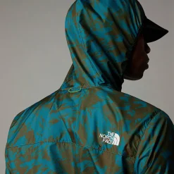 Best The North Face Veste Coupe-vent Higher Run Pour Homme Algae Blue Mountain Traverse Print