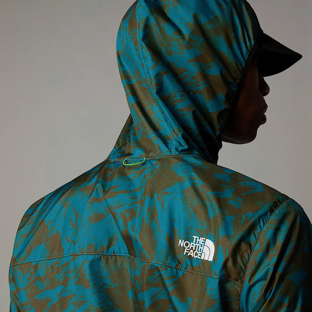 Best The North Face Veste Coupe-vent Higher Run Pour Homme Algae Blue Mountain Traverse Print