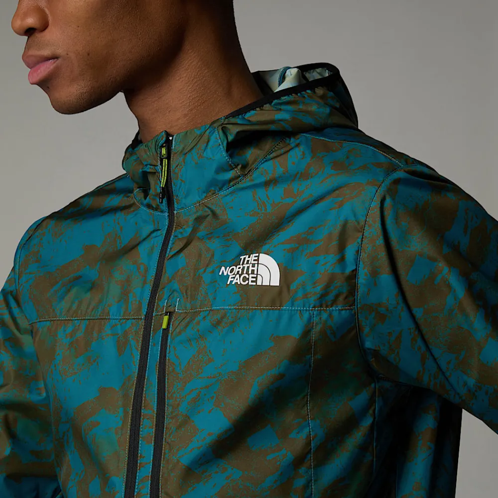 Best The North Face Veste Coupe-vent Higher Run Pour Homme Algae Blue Mountain Traverse Print