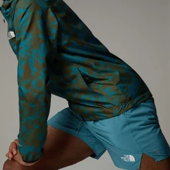 Best The North Face Veste Coupe-vent Higher Run Pour Homme Algae Blue Mountain Traverse Print