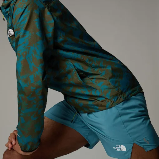 Best The North Face Veste Coupe-vent Higher Run Pour Homme Algae Blue Mountain Traverse Print