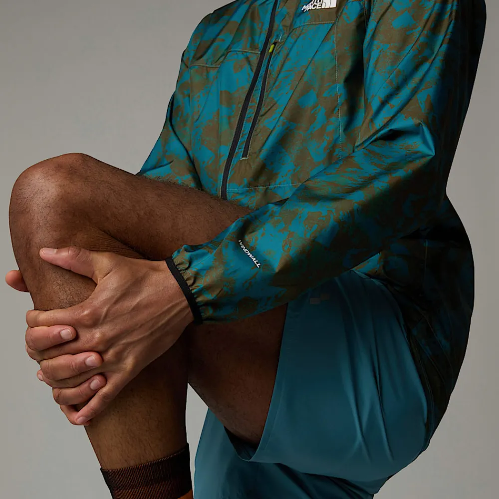 Best The North Face Veste Coupe-vent Higher Run Pour Homme Algae Blue Mountain Traverse Print