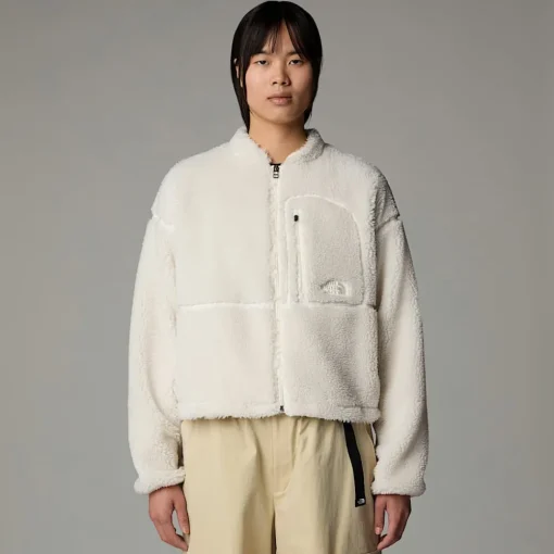 New The North Face Veste En Polaire Zippée Extreme Pile Pour Femme White Dune