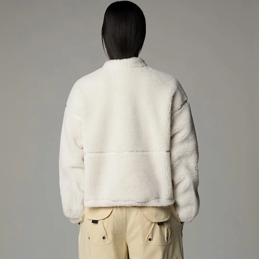 New The North Face Veste En Polaire Zippée Extreme Pile Pour Femme White Dune
