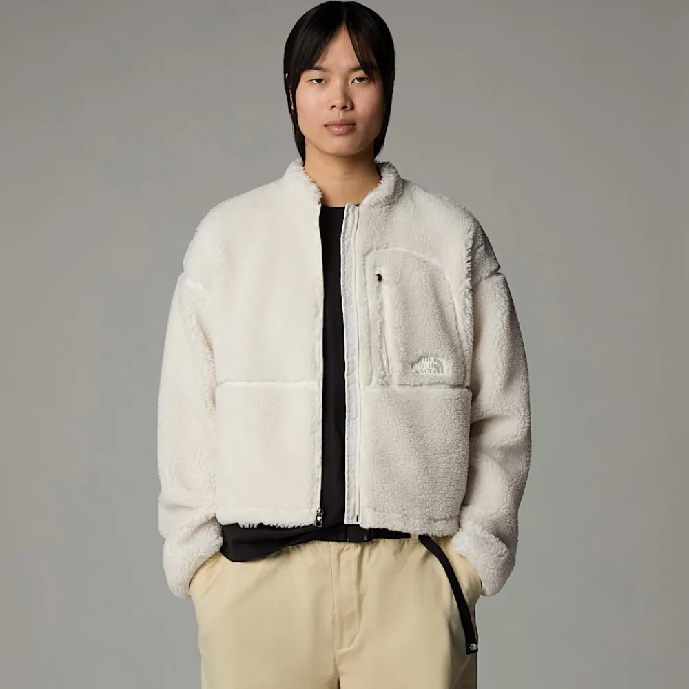 New The North Face Veste En Polaire Zippée Extreme Pile Pour Femme White Dune