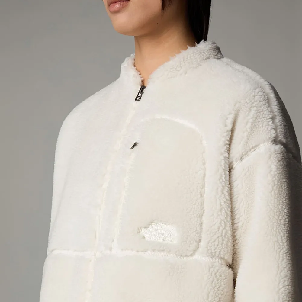 New The North Face Veste En Polaire Zippée Extreme Pile Pour Femme White Dune