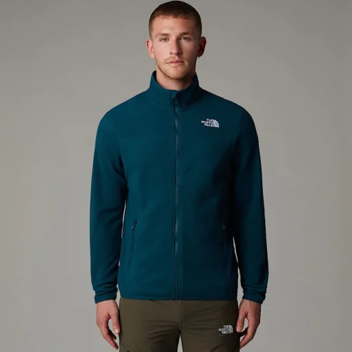 Discount The North Face Veste En Polaire Zippée 100 Glacier Pour Homme Midnight Petrol