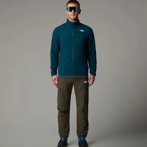 Discount The North Face Veste En Polaire Zippée 100 Glacier Pour Homme Midnight Petrol