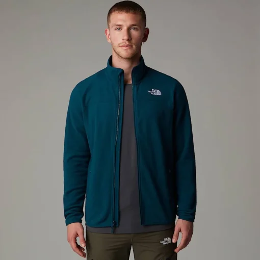 Discount The North Face Veste En Polaire Zippée 100 Glacier Pour Homme Midnight Petrol