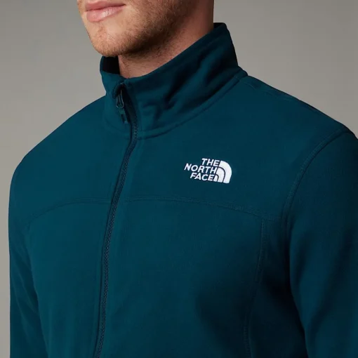 Discount The North Face Veste En Polaire Zippée 100 Glacier Pour Homme Midnight Petrol