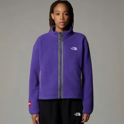 Shop The North Face Veste En Polaire Zippée TNF Fleeski Pour Femme Peak Purple
