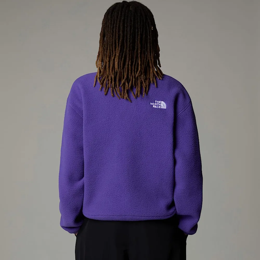 Shop The North Face Veste En Polaire Zippée TNF Fleeski Pour Femme Peak Purple
