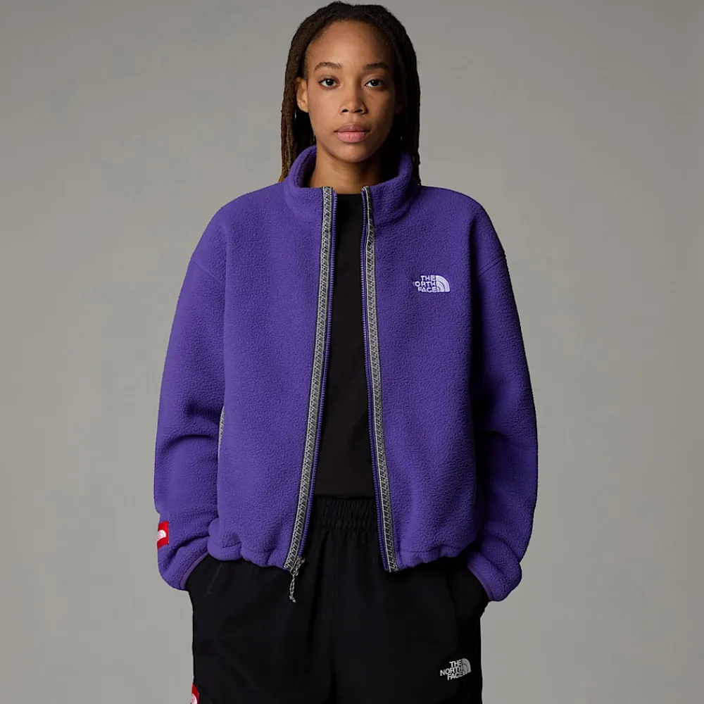 Shop The North Face Veste En Polaire Zippée TNF Fleeski Pour Femme Peak Purple