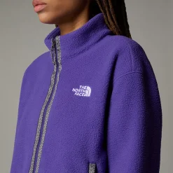 Shop The North Face Veste En Polaire Zippée TNF Fleeski Pour Femme Peak Purple
